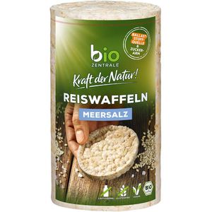 BioZentrale Reiswaffeln Meersalz, BIO, mit Meersalz, glutenfrei, aus gepufftem Reis, 100 g