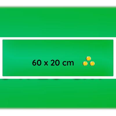 Glas Memoboard, 200 x 600 x 40 mm, grün