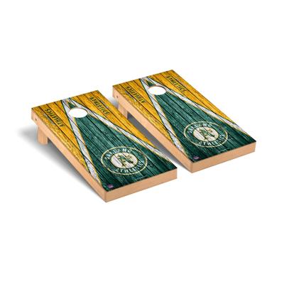 Skip's Garage Oakland Athletics MLB Triangle Cornhole Board Set
