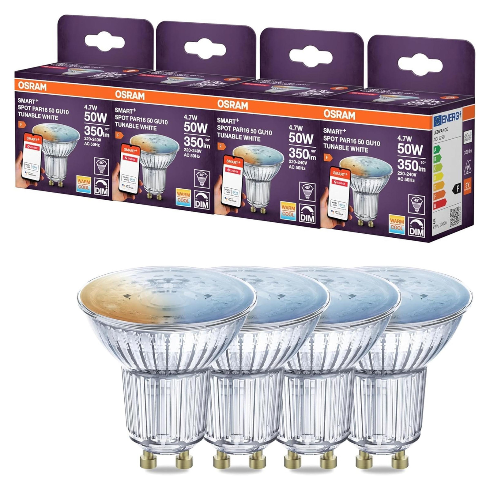 Osram SMART LED PAR16 reflector GU10 4,7W ZigBee dimbaar