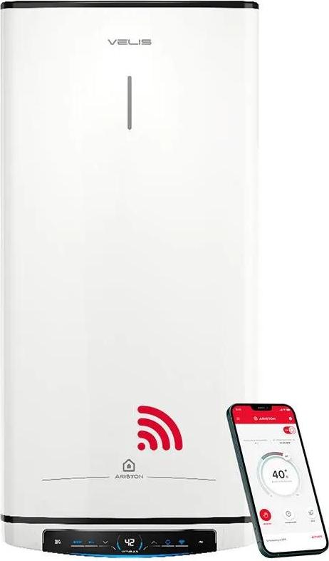 Ariston VELIS PRO WIFI 50, Tank (Wasserspeicher), Horizontal/Vertikal, 1500 W, 50 l, Solo-Boilersystem, Drinnen