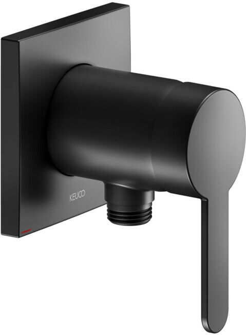 Keuco IXMO_solo Mitigeur monocommande IXMO 59552 avec raccords flexibles/angle avec poignée plate noir (59552370302)