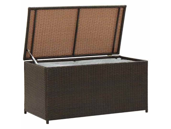 Coffre de jardin - Boîte de rangement de jardin - - Marron - résine tressée - 100 x 50 x 50 cm - doublure en PE 507405