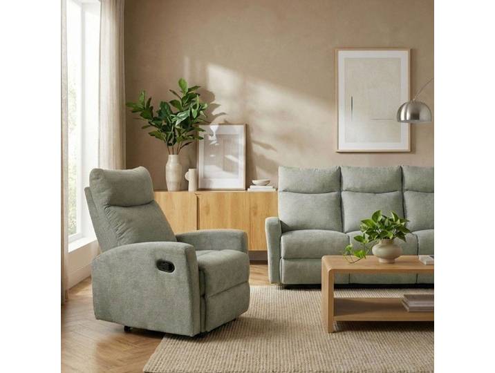 Fauteuil relax manuel ANTARES 1 place tissu vert