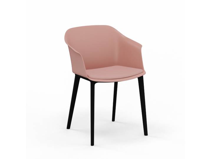Bistrostühle Nowy Styl Inta Frame mit Sitzkissen Rosa, Neu - Perfekt für komfortables Sitzen
