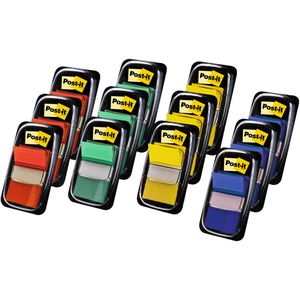 Post-it Haftmarker Index, transparent, Folie, beschriftbar, 12x 50 Streifen, farbsortiert