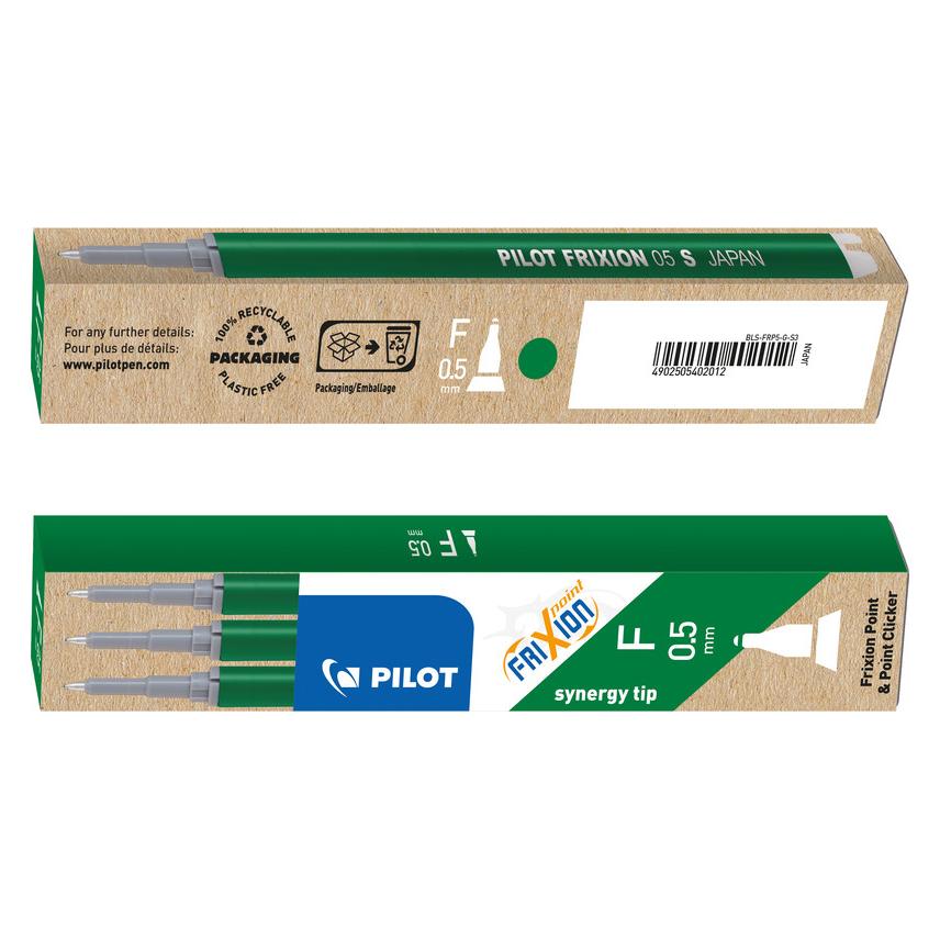 Pilot FriXion Refill (Grün, 0.50 mm, 3 Stk.) (BLS-FRP5-G)