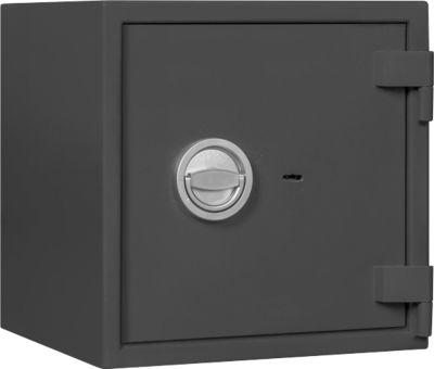 Tresor MT 2, Sicherheitsstufe S 1 nach EN 14450, 46 l/4 Ordner, Doppelbartschloss mit 2 Schlüsseln, 1 Fachboden, B 405 x T 385 x H 405 mm, graphitgrau