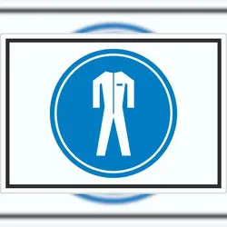 HB-Druck Schutzkleidung tragen Symbol Aufkleber A2 (420x594mm)