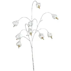 Kunstblume Hibiskuszweig - weiß