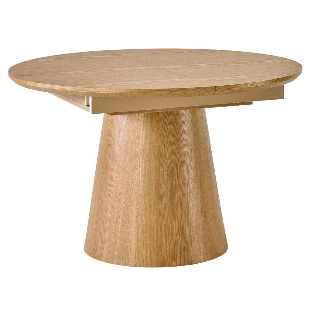 P & B Esstisch , Eichefarben , Holz, Holzwerkstoff , Weide , furniert , oval , konisch , 120x76x120-160 cm , ausziehbar , Esszimmer, Esstische, Holztisch, Esstische furniert