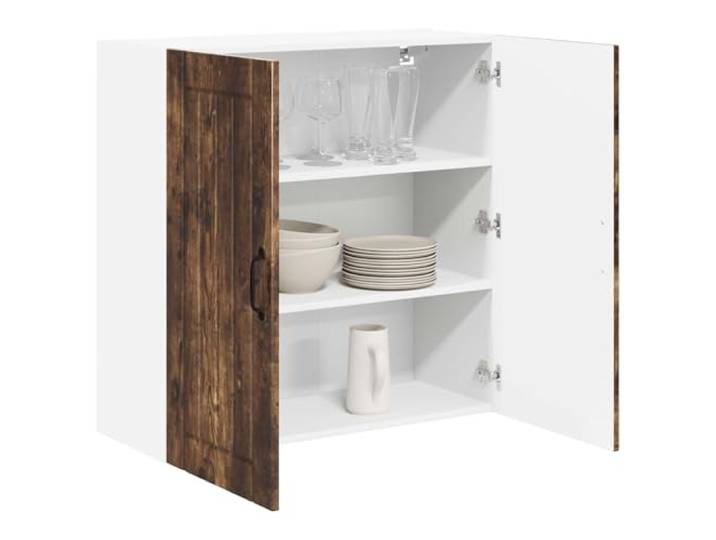 KTHLBRH Wandschrank LUCCA Eiche Rauchgrau 80 x 31 x 80 cm Technisches Holz, modernes Design, robuste Struktur, spülmaschinenfest, zeitgenössische Küche