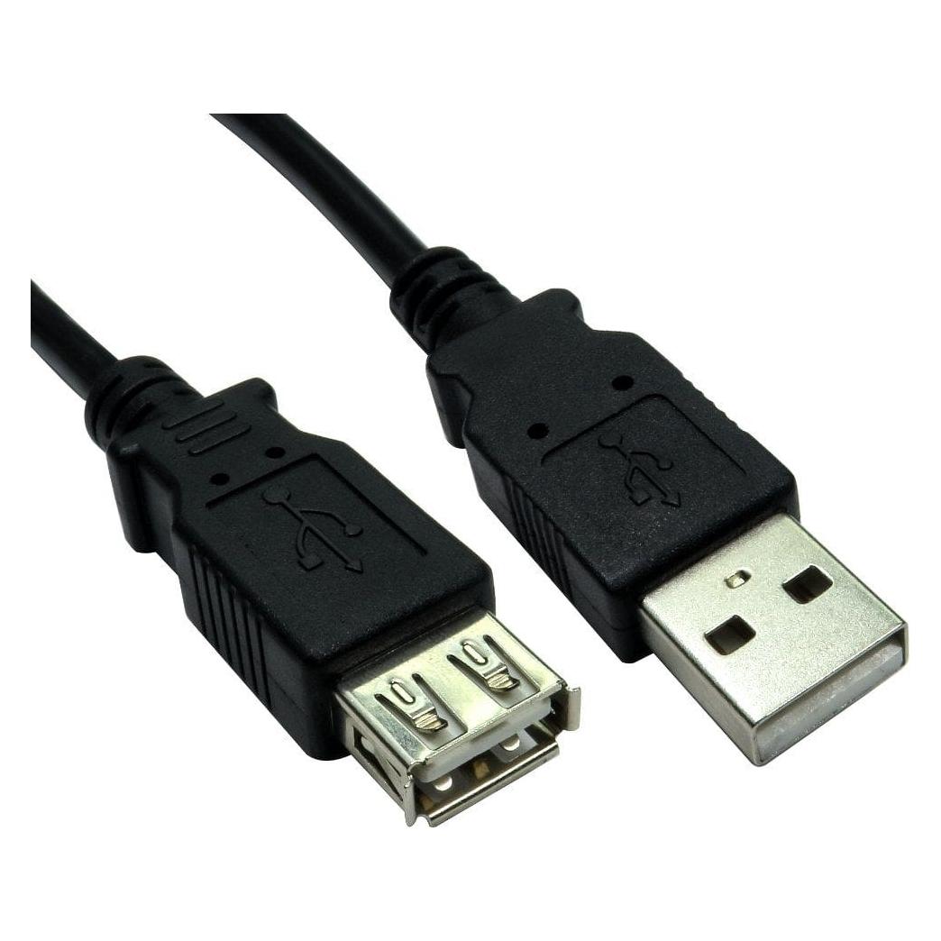 Cables Direct CDL 3m USB 2.0 A M-F Ext Black (3 m, USB 2.0) (USB2-023K)