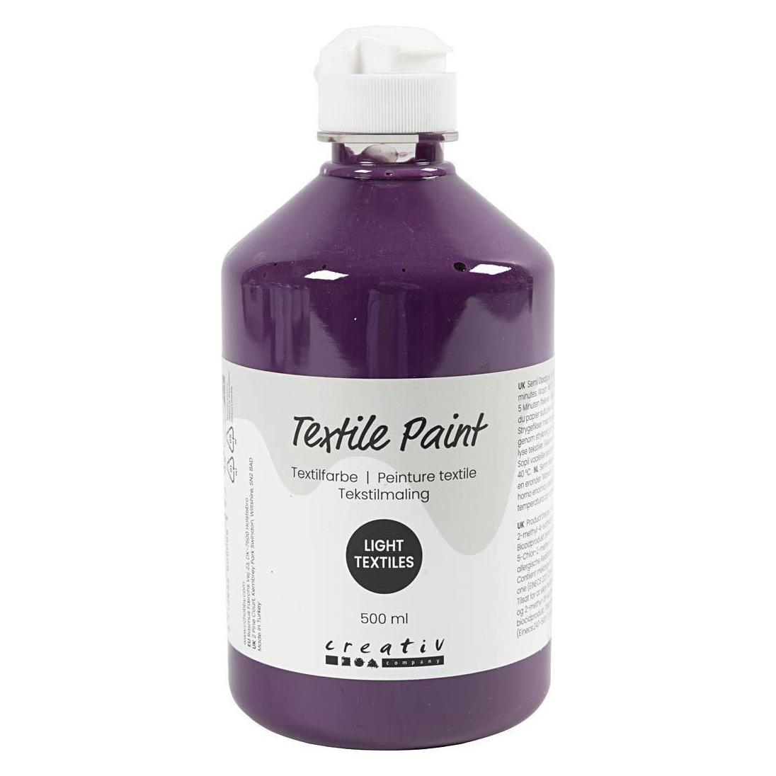 Creativ Company Textile Paint, semi opaque, lavender, 500 ml/ 1 bottle (500 ml) (7034171)