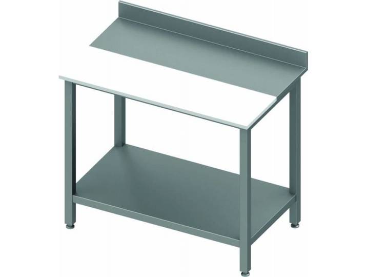 Table de Découpe Inox Pour Cuisine avec Etagère - Profondeur 800 - Stalgast
