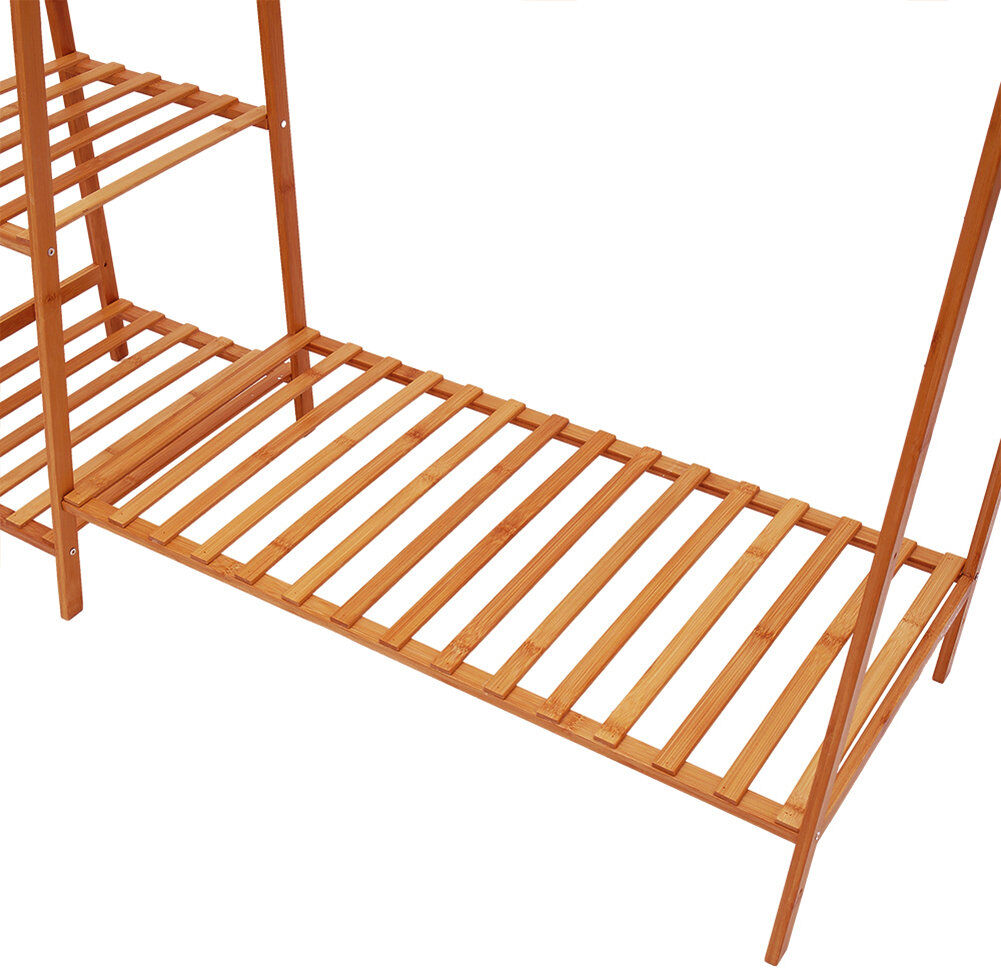 Rebrilliant Clothes Rack Brown Wood
