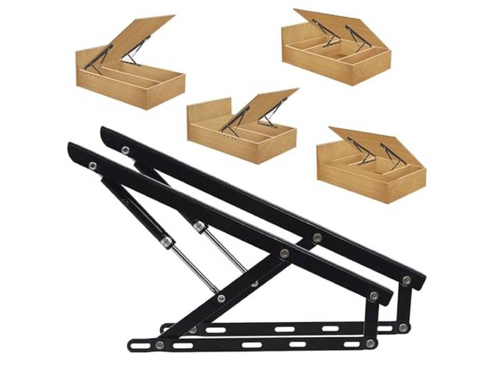 Hydraulic Gas Spring Bed Storage Lift Kit, pneumatischer Hebel, Hochleistungs-Bettstütze, 2 Stück Pneumatische Bett Hebemechanismus für schwere Bettkästen, Hydraulische Stützstange für Bett(110cm/43.3