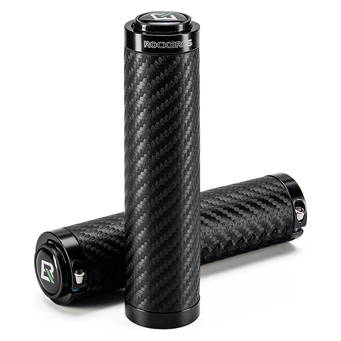Rockbros Bike Grips Twisted Straight Anti-Slip Grips - Black (8386824307757)
