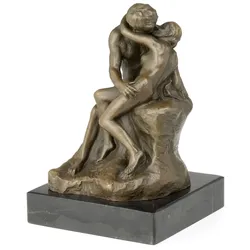 Moritz Bronzefigur Kuss von Rodin Höhe 13,5 cm 1,25 kg Skulptur Statue Antik-Stil historisch Dekoration Vintage