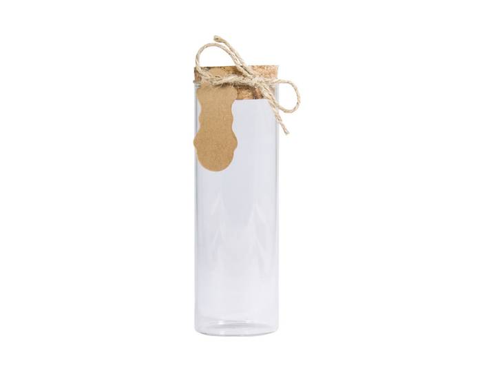 Rayher Glasgefäss mit Korkdeckel ⌀ 4.5 × 13.5 cm 150 ml