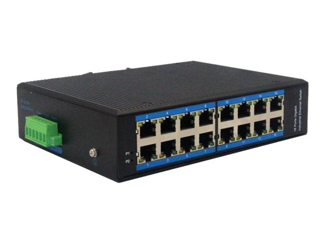 DIGITUS DN-651129 Industrial 16-Port Gigabit Switch, Unmanaged