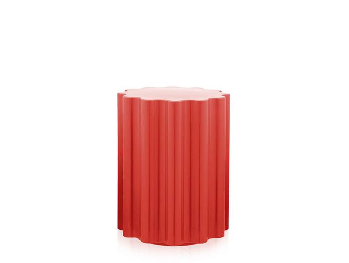 Kartell Taburett Colonna rot, Designer Ettore Sottsass, 46 cm