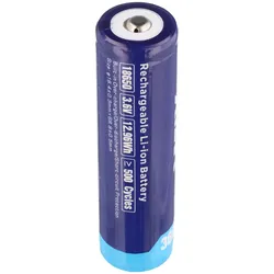 18650 Li-Ion-Akku mit 3600mAh, 3,6V - 3,7V, geschützt mit Kopf, Abmessungen 68,8x18,6mm