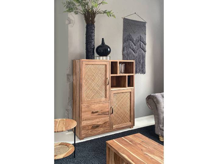 Buffet haut Valenton 115 x 137 x 42cm Marron