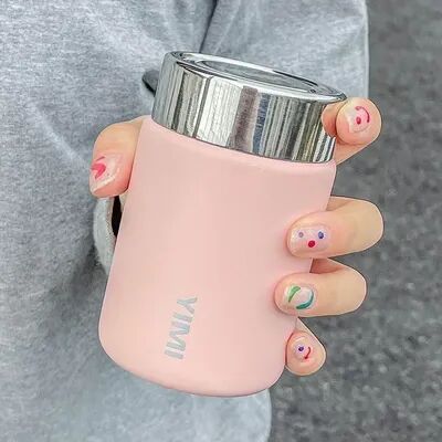 Uplifted Trends Mini Stainless Steel Thermos Mug Portable Vacuum Flask For Coffee Tea And Travel pink