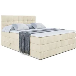 BOXSPRINGBETT BERO KING - 140x200 - H3/H4 - Beige