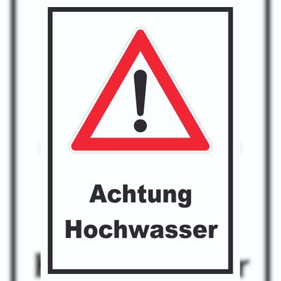 HB-Druck Achtung Hochwasser Schild A3 (297x420mm)