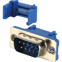 D-SUB ST 09FB IS - D-SUB-Stecker, 9-pol, Flachbandkabel, mit Isolator