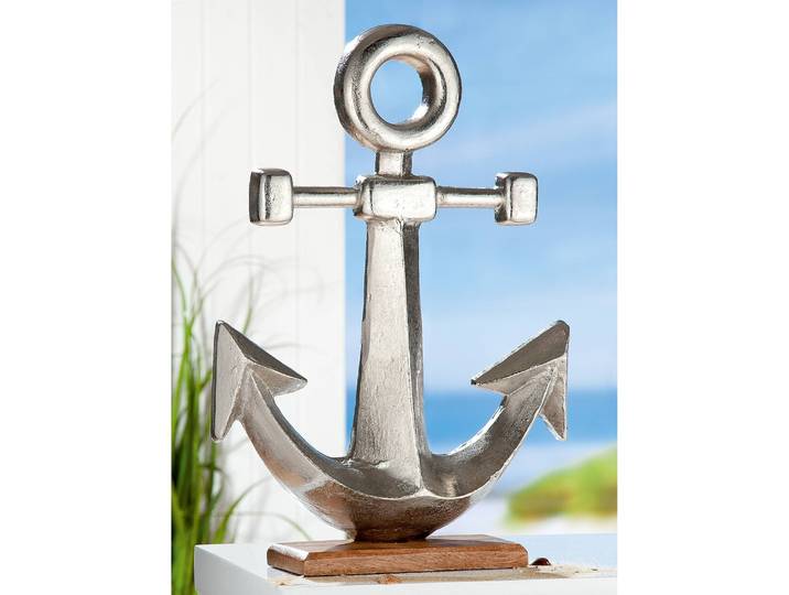 Ancre de marine 40 x 56 x 10cm Argenté