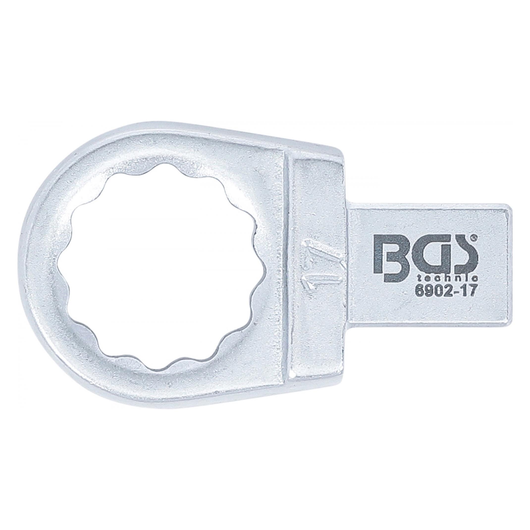 BGS Einsteck-Ringschlüssel 17 mm Aufnahme 9 x 12 mm (17 mm) (6902-17)