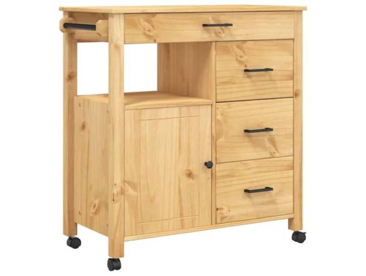 vidaXL Küchenwagen Monza 84x40x88,5 cm Massivholz Kiefer