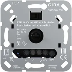 Gira Raumtemperaturregler 24V Öff./Schließ. 247300