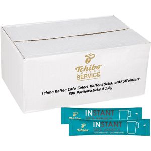 Tchibo Kaffee Cafe Select Kaffeesticks, entkoffeiniert, löslicher Kaffee, 100% Arabica, 500 Portionssticks