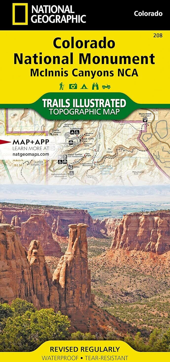Carte de randonnée n° 208 - Colorado National Monument (Colorado)   National Geographic