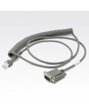 Zebra Kabel seriell DB-9 W bis RJ-45 10-polig M 5 V 2.74 m gewickelt (CBA-R09-C09ZAR)