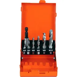 Projahn Kombi Gewindebohrer Bit Satz HSS-G 7tlg M3-M10