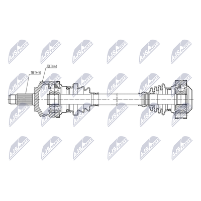 NTY Antriebswelle npwbm270 Hinterachse links für BMW