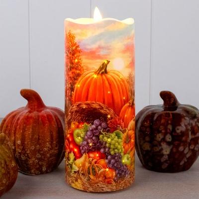 Glow Decor Fall Harvest LED Candle Multi Warm , Multi Warm
