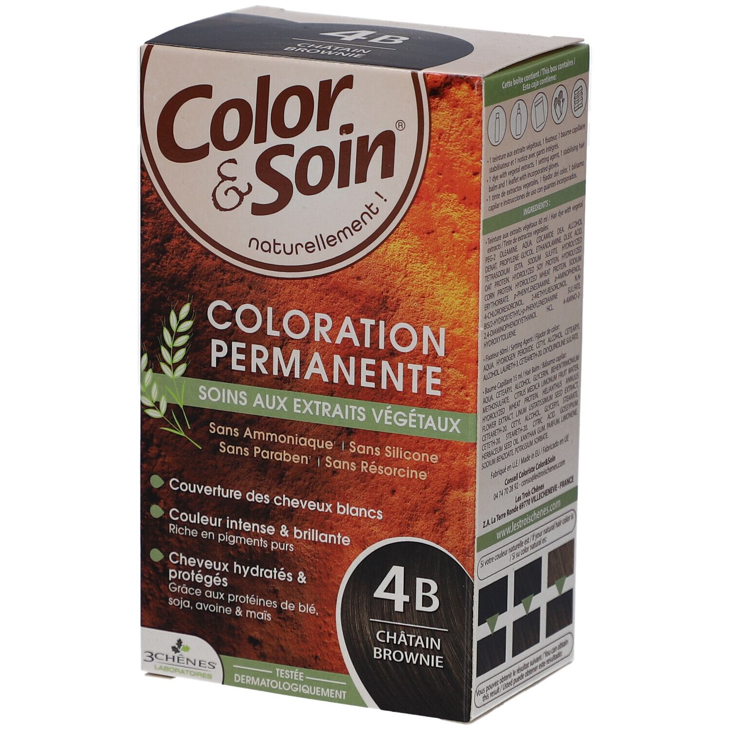 3 Chenes Color/Soin Chat Browni 4B 135 ml Lotion