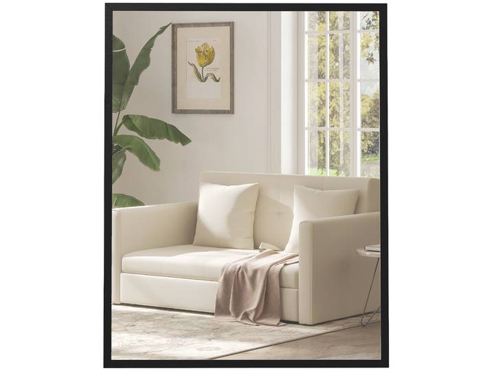 Miroir mural Homcom, 70x90 cm, miroir de salle de bain rectangulaire, décoratif pour salon, entrée, couloir, horizontal ou vertical