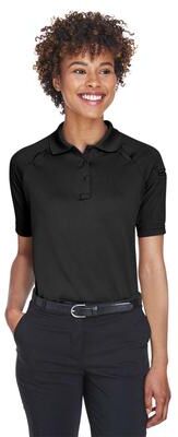 Harriton M211W Women's Advantage Tactical Polo Shirt in Black size Medium   Polyester