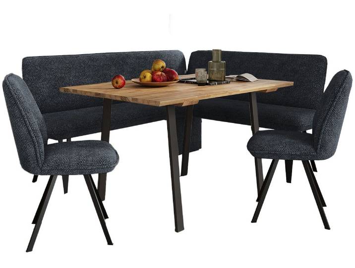 Eckbankgruppe GOODPRODUCT Mily Essecke, Sitzgruppe, Eckbankgruppe, Küchenbankgruppe , schwarz (jet schwarz, schwarz), B:205cm H:89cm T:164cm, Sitzmöbel-Sets, Eckbankgruppe, BESTSELLER