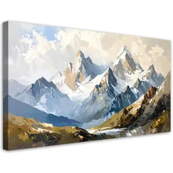 LEINWANDBILD Berge Landschaft wie gemalt 120x60cm