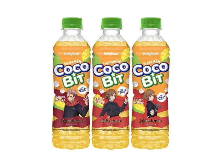 FRUITAMIN Jujutsu Kaisen Splash Mangue avec Nata de Coco 350 ml