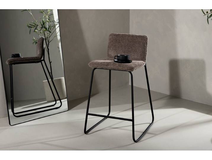 2er Set - Barhocker Sabine aus Stahl in 2 Farben - Beige - Luxusbetten24