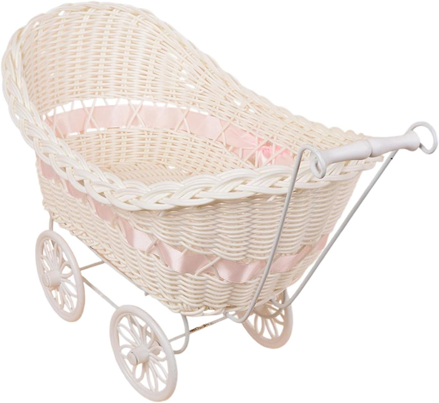 Decoratieve kinderwagen voor opbergorganisatie en woondecoratie